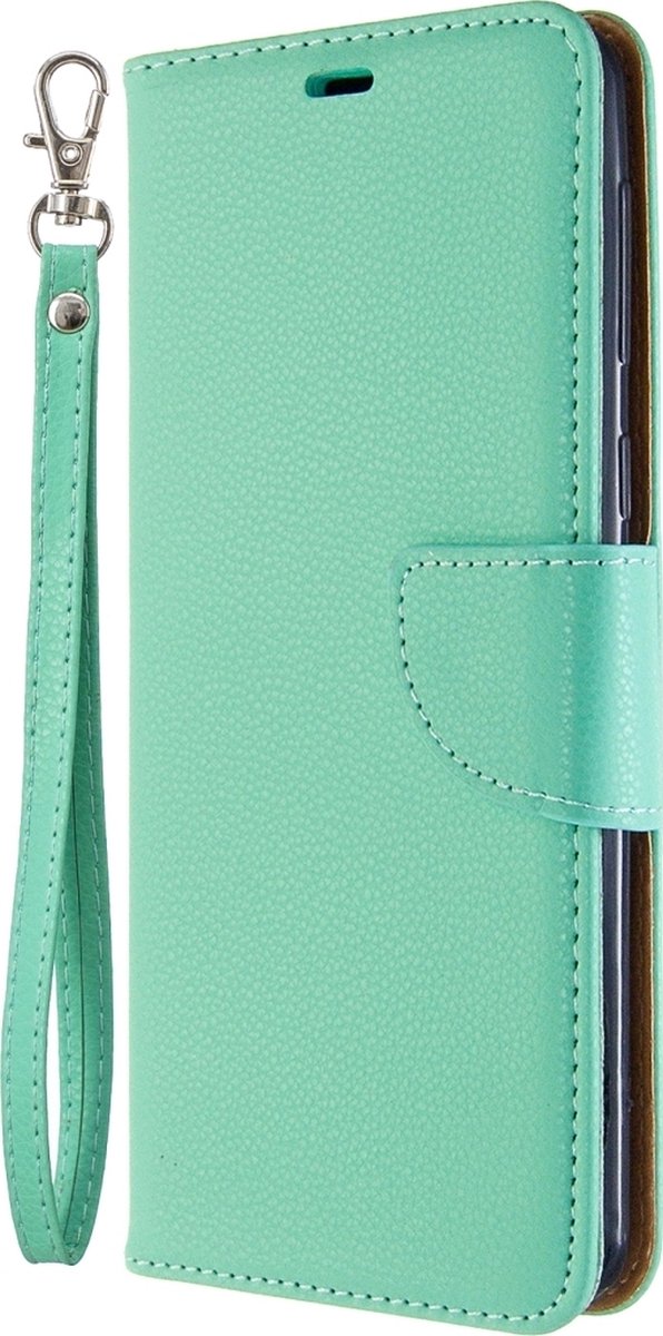 Mobigear Telefoonhoesje geschikt voor Samsung Galaxy A21 Hoesje | Mobigear Excellent Bookcase Portemonnee | Pasjeshouder voor 2 Pasjes | Telefoonhoesje voor Pinpas / OV Kaart / Rijbewijs - Turquoise
