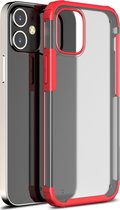 Mobigear Hoesje geschikt voor Apple iPhone 12 Mini Telefoonhoesje Hardcase | Mobigear Shockproof Backcover | Schokbestendig iPhone 12 Mini Telefoonhoesje | Anti Shock Proof - Rood