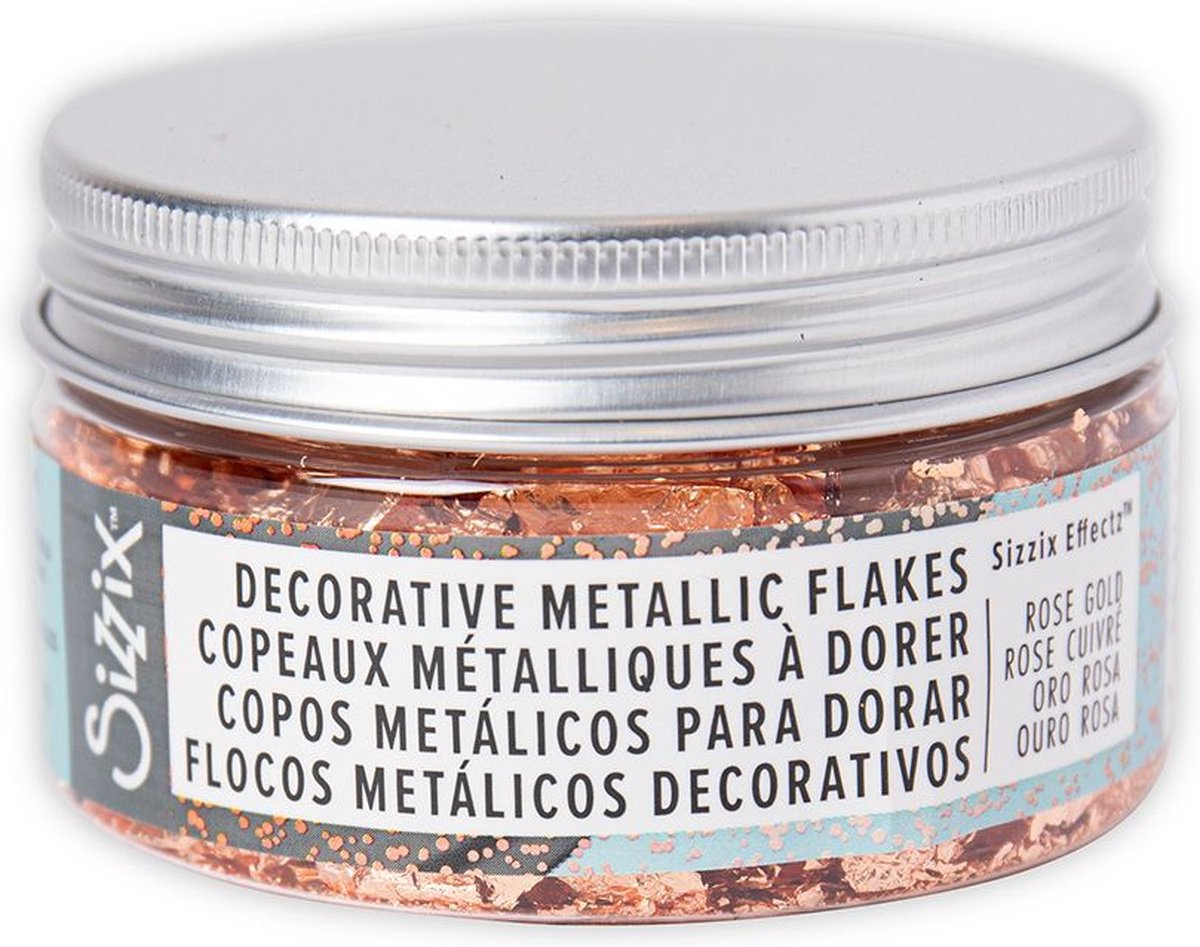 Effectz decorative metallic flakes rose gold - Sizzix