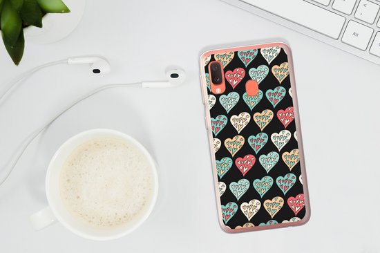 Coque Samsung Galaxy A20e - Filles - Cœur - Hartjes - Motifs - Fille - Kids - Enfants - Meiden - Coque de téléphone en Siliconen