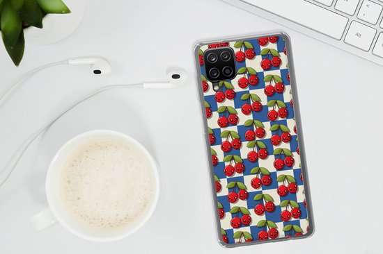 Coque Samsung Galaxy A12 - Meiden - Cerise - Nourriture - Motifs - Coque de téléphone en Siliconen -