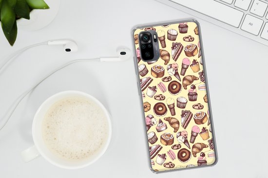 Coque Xiaomi Redmi Note 10 Pro - Fille - Nourriture - Gâteau - Motifs - Fille - Kids - Enfants - Meiden - Coque de téléphone en Siliconen