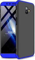 Mobigear Hoesje geschikt voor Samsung Galaxy J6 Plus Telefoonhoesje Hardcase | Mobigear TriGuard Backcover | Galaxy J6 Plus Case | Back Cover - Zwart / Blauw