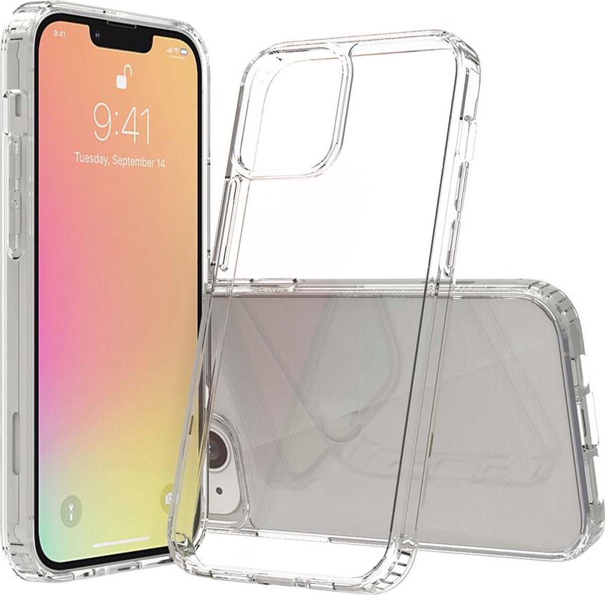 Mobigear Doorzichtig Hoesje geschikt voor Apple iPhone 13 Telefoonhoesje Hardcase | Mobigear Crystal Backcover | Doorzichtig Telefoonhoesje iPhone 13 | iPhone 13 Case | Back Cover - Transparant