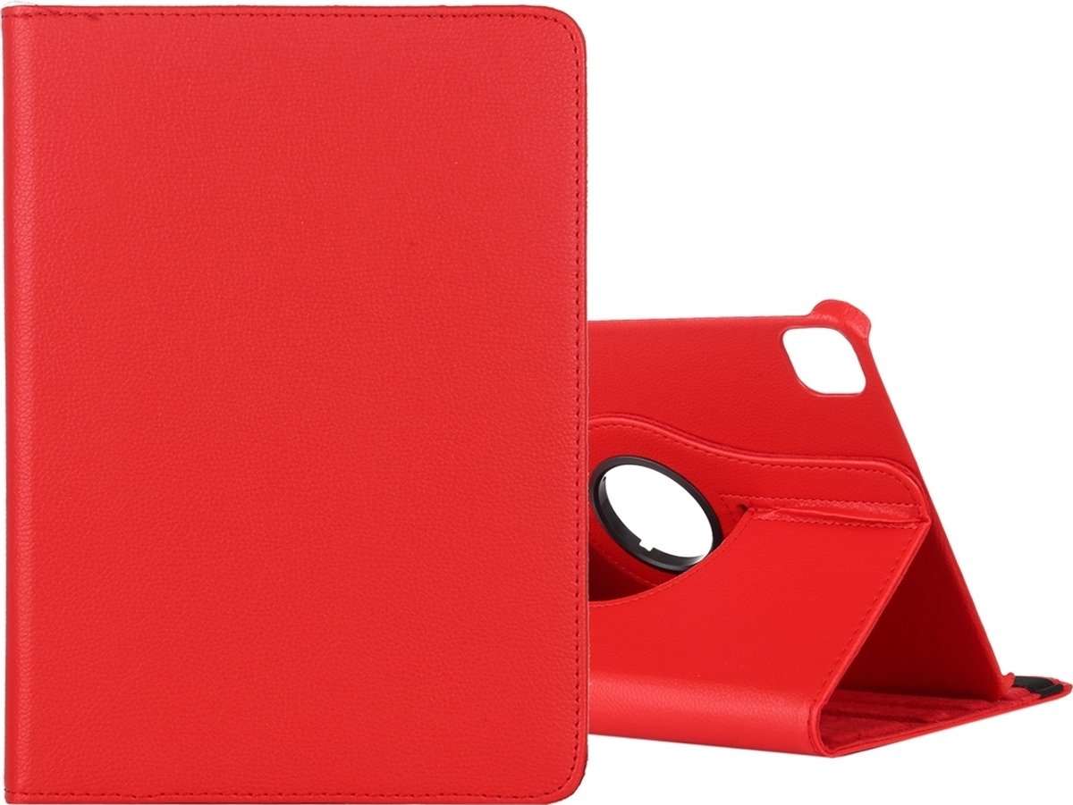 Mobigear Tablethoes geschikt voor Apple iPad Pro 11 Inch (2021) Hoes | Mobigear DuoStand Draaibare Bookcase - Rood