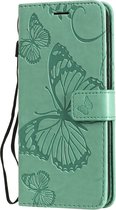 Mobigear Telefoonhoesje geschikt voor Nokia 1.3 Hoesje | Mobigear Butterfly Bookcase Portemonnee | Pasjeshouder voor 2 Pasjes | Telefoonhoesje voor Pinpas / OV Kaart / Rijbewijs - Turquoise