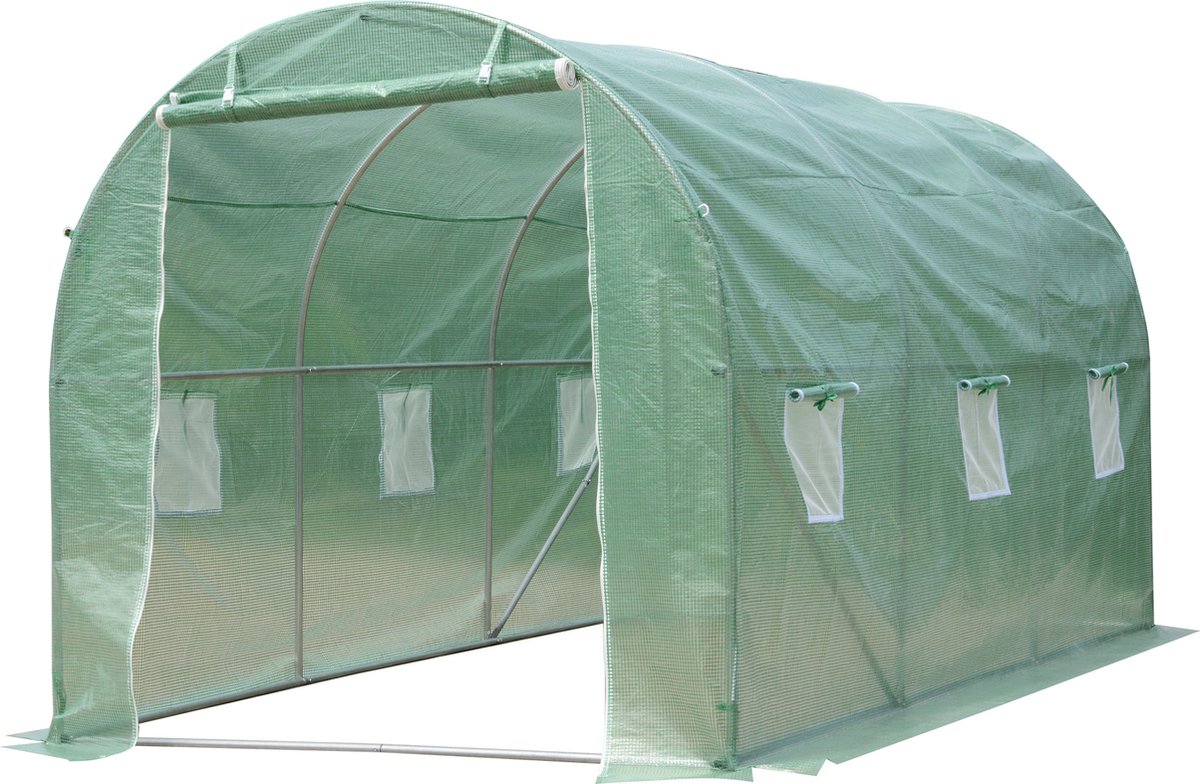 Outsunny kas voor in de tuin kweekkas tomatenhuis koude kas 250 x 190 x