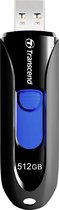 Transcend JetFlash® 790 TS512GJF790K USB-stick 512 GB USB 3.2 Gen 2 (USB 3.1) Zwart, Blauw