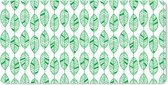 Bureau onderlegger - Muismat - Bureau mat - Patroon - Blad - Groen - 80x40 cm
