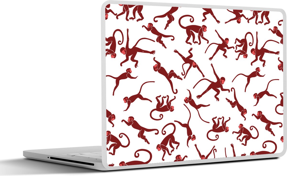 Laptop sticker - 14 inch - Patronen - Jungle - Aap - Dier - 32x5x23x5cm - Laptopstickers - Laptop skin - Cover