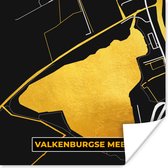 Poster Kaart - Plattegrond - Stadskaart - Nederland - Valkenburgse Meer - 30x30 cm