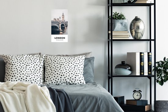 Poster 20x40 cm - Engeland - London - Toren - Posters - Kamer decoratie - Wanddecoratie woonkamer - Muurdecoratie slaapkamer