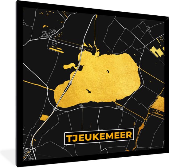 Fotolijst Incl Poster Kaart Plattegrond Stadskaart Nederland Tjeukemeer Bol Com