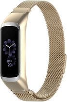 Milanees Smartwatch bandje - Geschikt voor Samsung Galaxy Fit 2 Milanese band - champagne - Strap-it Horlogeband / Polsband / Armband