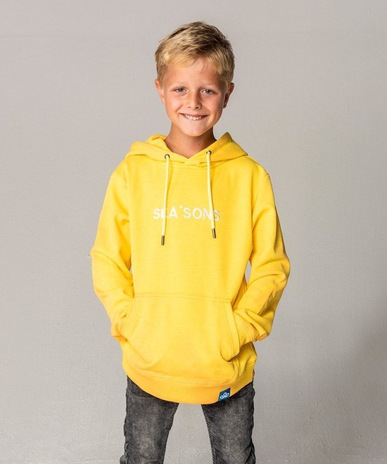 SEA'SONS - Hoodie Jongens/Meisjes - Kleurveranderend - Tie-Dye - Oranje/Geel - Maat 116