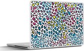 Laptop sticker - 13.3 inch - Panter - Regenboog - Patroon - 31x22,5cm - Laptopstickers - Laptop skin - Cover