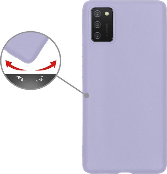 Coque Samsung Galaxy A02s Siliconen - Coque Samsung Galaxy Galaxy A02s Lilas - Coque Samsung Galaxy Galaxy A02s Siliconen Back Cover - Lilas