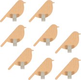 Moodcare® Zelfklevende Haakjes - Haakjes zelfklevend - Ophanghaakjes Zelfklevend – Vogel - 8 stuks