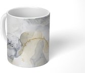 Mok - Marmer - Geel - Wit - 350 ML - Beker - Uitdeelcadeautjes