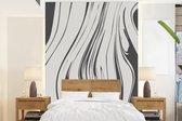 Behang - Fotobehang Marmer - Grijs - Patroon - Breedte 175 cm x hoogte 240 cm