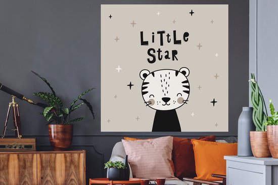 Stickers muraux - Petite étoile - Proverbes - Citations - Enfants - Kids - Bébé - Garçons - Meiden - 120x120 cm - Feuille adhésive XXL