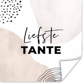 Poster Tante - 'Liefste tante' - Spreuken - Quotes - 30x30 cm