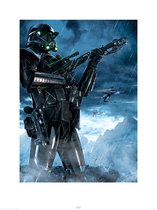 Star Wars Rogue One Death Trooper Rain Art Print 60x80cm