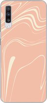 Coque Samsung Galaxy A70 - Marbre - Rose - Saumon - Coque de téléphone en Siliconen