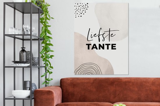 Canvas schilderij 90x120 cm - Wanddecoratie Spreuken - Quotes - 'Liefste tante' - Familie - Muurdecoratie woonkamer - Slaapkamer decoratie - Kamer accessoires - Schilderijen op canvas