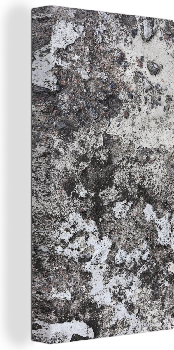 Canvas Schilderij Beton - Grey - Stenen - 20x40 cm - Wanddecoratie - OneMillionCanvasses