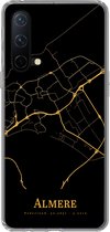 Geschikt voor OnePlus Nord CE 5G hoesje - Almere - Kaart - Gold - Siliconen Telefoonhoesje