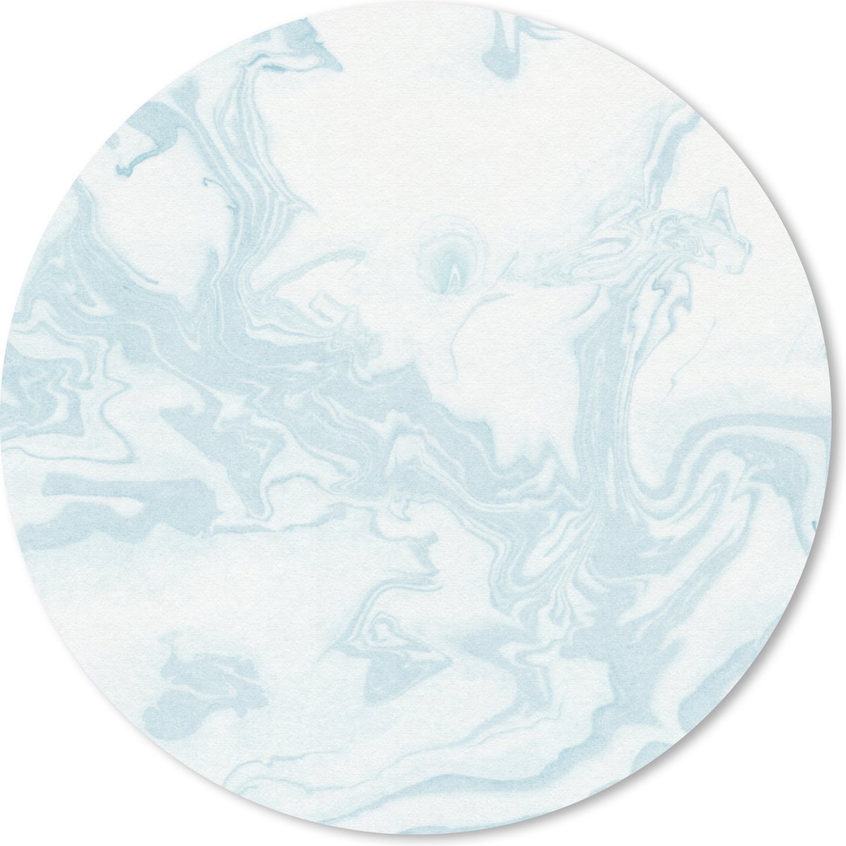Muismat rond 30x30 cm - Mousepad Marmer - Wit - Patroon - Ronde muismatten