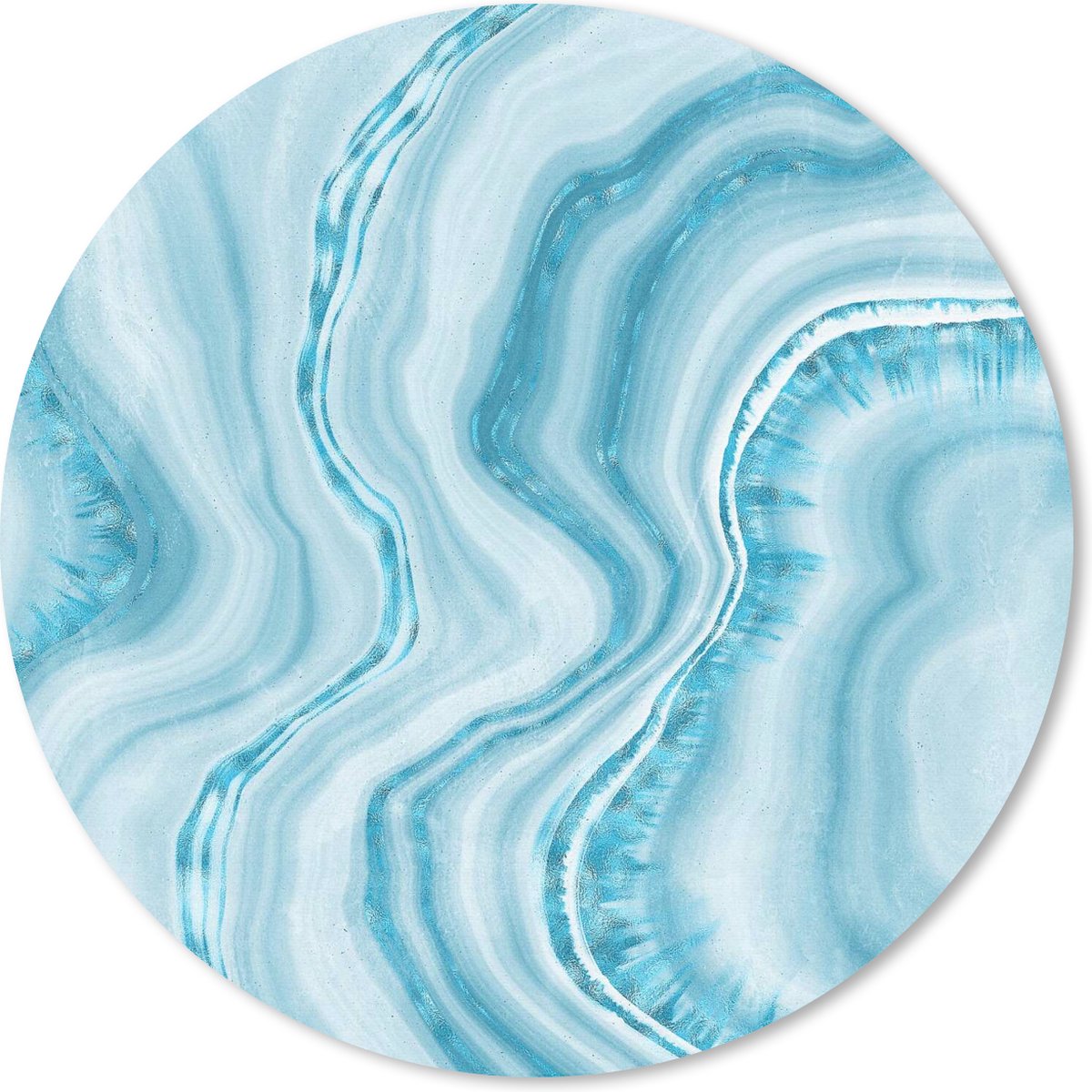 Muismat rond 20x20 cm - Mousepad Marmer - Wit - Patronen - Ronde muismatten