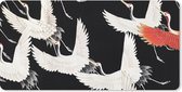 Bureau onderlegger - Muismat - Bureau mat - Japan - Vintage - Kraanvogel - 80x40 cm