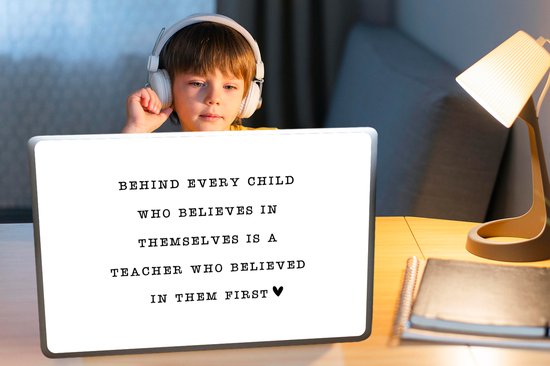 Sticker pour ordinateur portable - 17,3 pouces - Citations - Proverbes - Enseignant - Croyez en vous