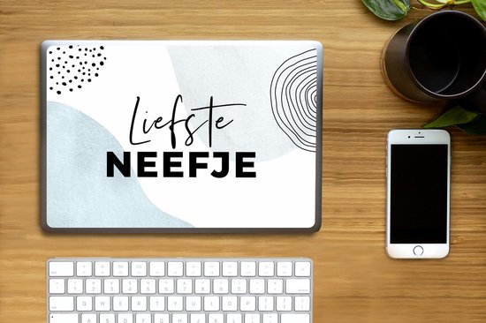 Sticker ordinateur portable - 12,3 pouces - Proverbes - 'Dearest neveu' - Citations - Pastel