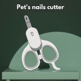 Huisdier nagelknipper | Nagelschaar huisdier | Led licht | Hond | Kat | Vogel | Oplaadbaar | Verlichting tijdens knippen | Nageltang | Nagelschaar | Wit kleur