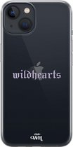 xoxo Wildhearts case voor iPhone 13 Mini - Wildhearts Purple - xoxo Wildhearts Transparant Case