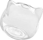 Vase en Verres tête de chat/vase tête de chat vase en verre petit verre transparent