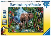 Puzzel 150 stukjes xxl Olifanten in de jungle