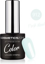 Cosmetics Zone UV/LED Hybrid Gellak 7ml. Fresh Mood 912 - Lichtblauw, Pastel - Glanzend - Gel nagellak
