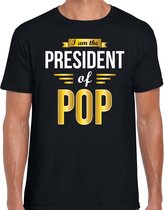 President of Pop feest t-shirt zwart voor heren - party shirt - Cadeau voor een Pop liefhebber XXL