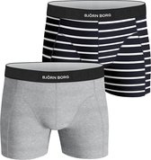 Björn Borg 2-pack boxershorts strepen grijs melange