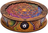 UNIDRAGON Houten Puzzel Mandala - Onuitputtelijke Overvloed - 350 stukjes - King Size 33x33 cm