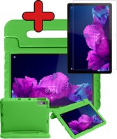 Kinderhoes Geschikt voor Lenovo Tab P11 Hoes Kinder Hoesje Kids Case Cover Kidsproof Met Screenprotector - Hoesje Geschikt voor Lenovo Tab P11 Hoesje Kinder Hoes - Groen