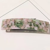 Emilie collection - haarspeld - haarknip - marmer - groen - roze