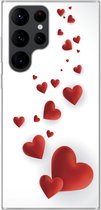 Coque Samsung Galaxy S22 Ultra - un crapaud de coeurs - Coque de téléphone en Siliconen -