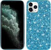 Mobigear Hoesje geschikt voor Apple iPhone 12 Pro Telefoonhoesje Hardcase | Mobigear Glitter Backcover | iPhone 12 Pro Case | Back Cover - Blauw