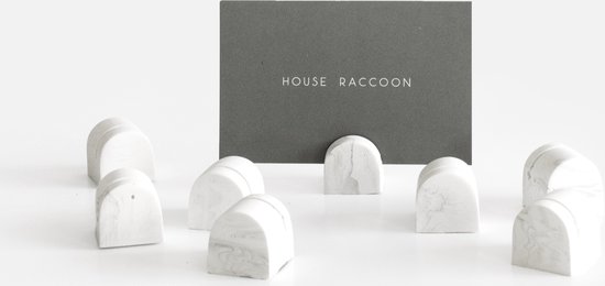 Porte-cartes House Raccoon Bobby marbre blanc | bol.com