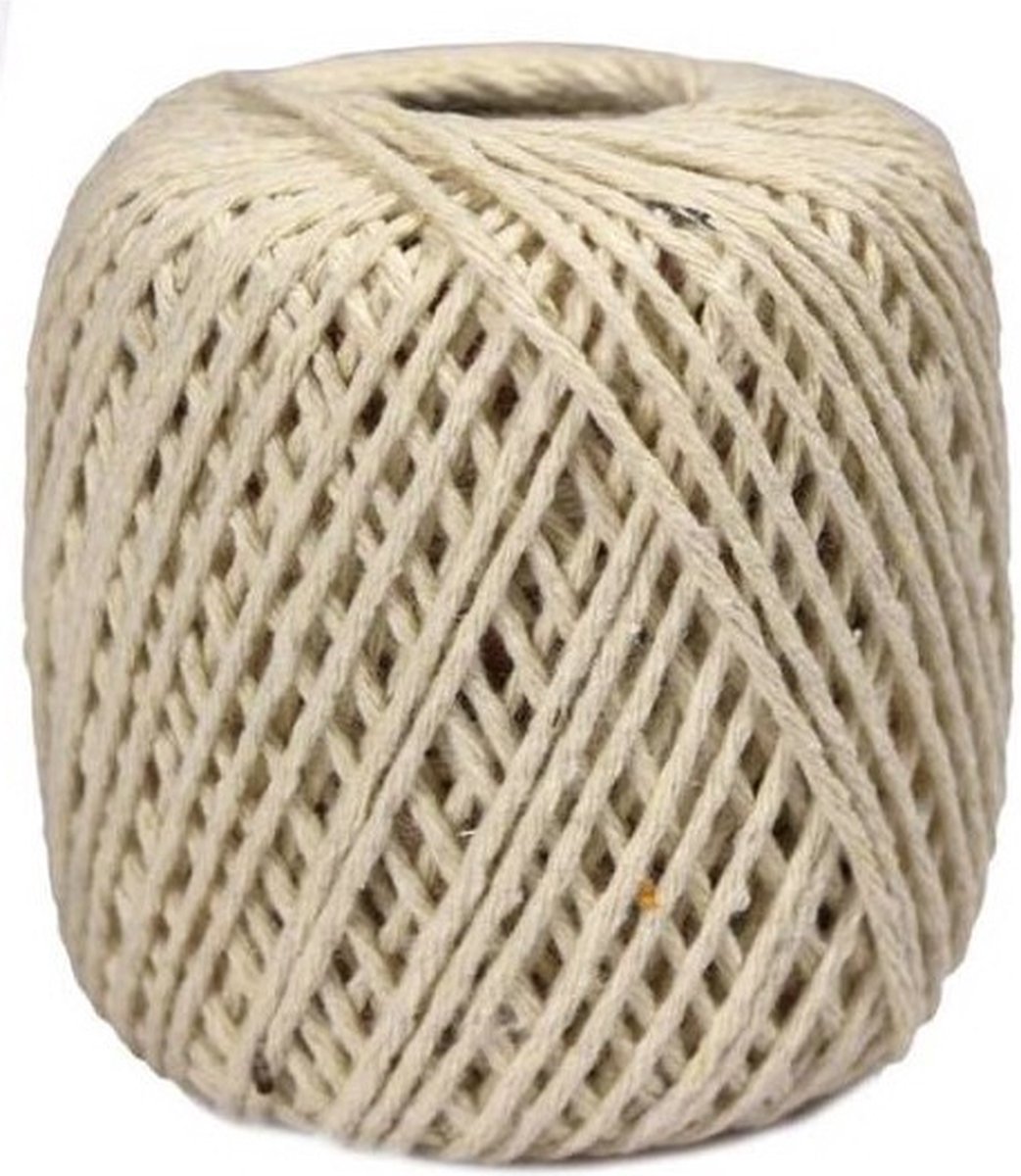 Bolletje huishoud/hobby/handig canvas touw van 35 meter per rol - Klussen/tuin/huis